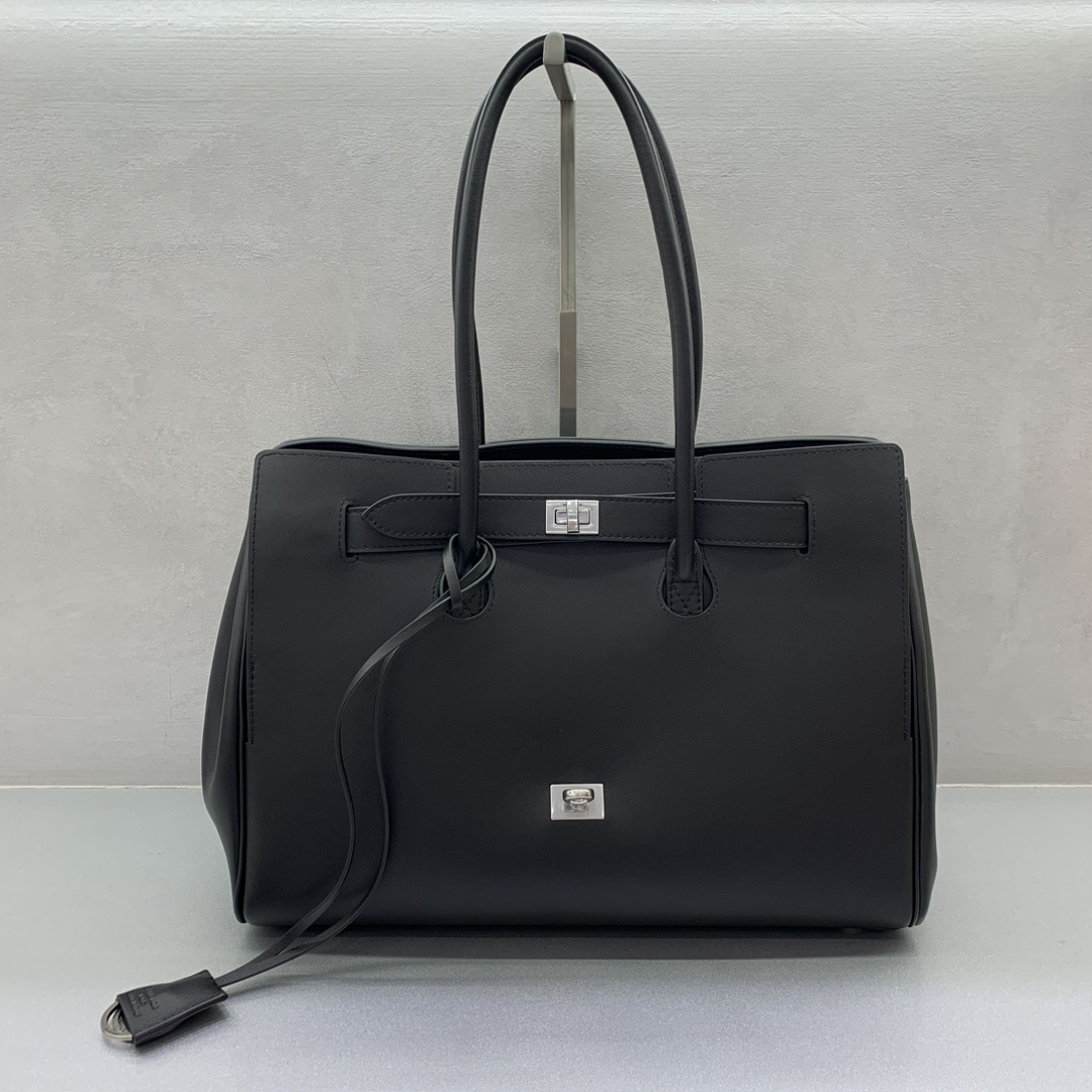 Balenciaga Bel Air Medium Flap Leather Tote Bag