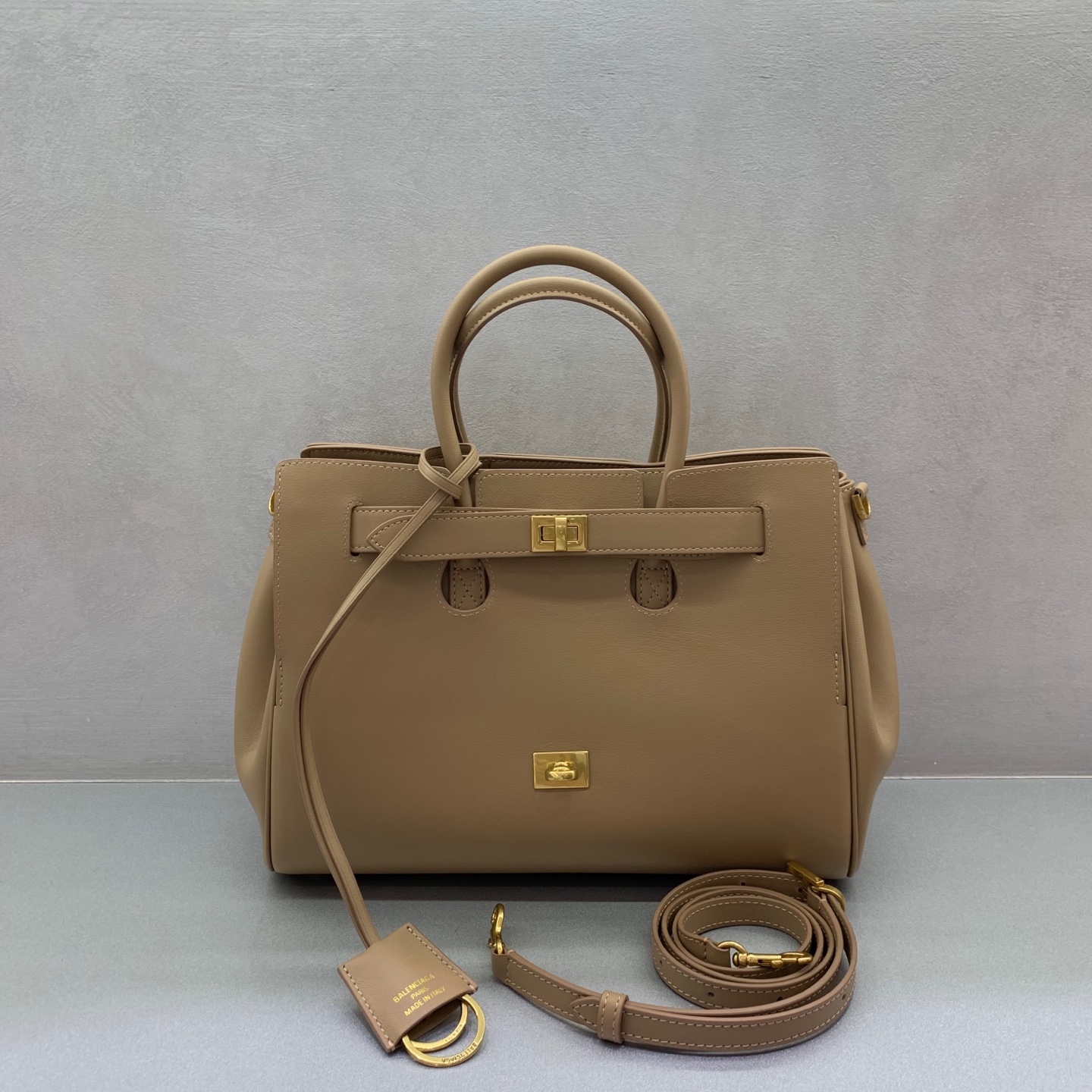 Balenciaga Small Carry All Bel Air Bag in Natural