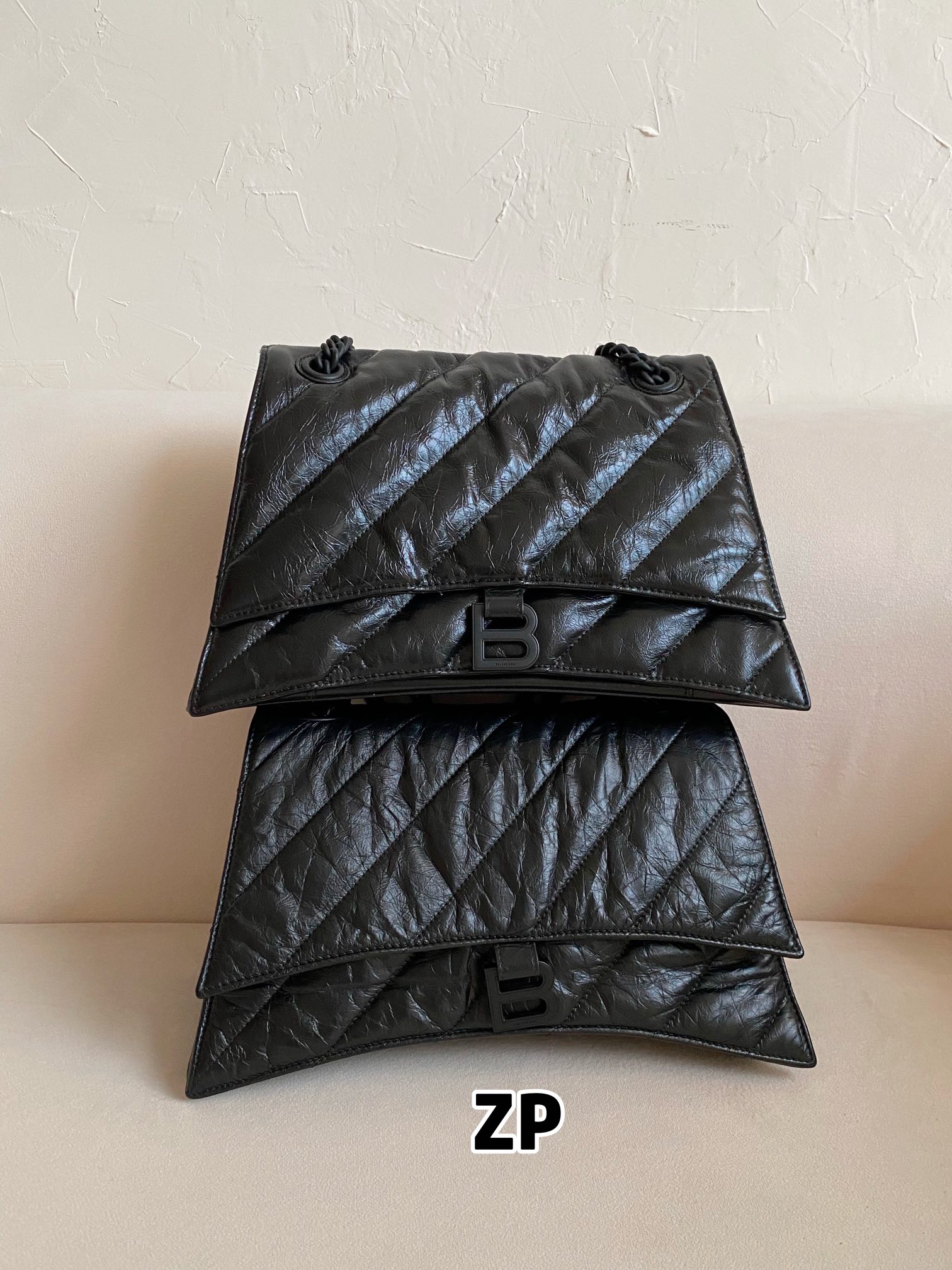 Balenciaga Medium Crush chain-strap Shoulder Bag