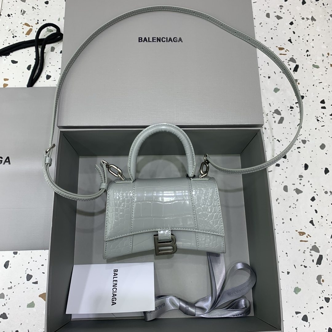 Balenciaga Hourglass XS top-handle Bag | Grey |