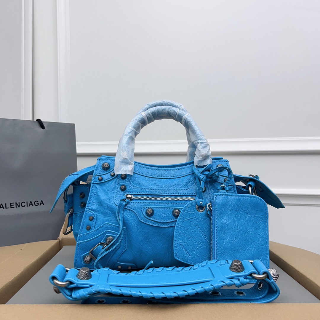 Balenciaga Metallic Edge Classic Mini City Crossbody Bag