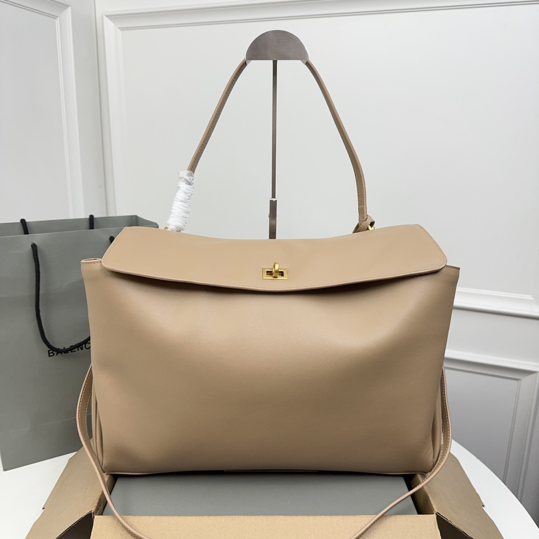 Balenciaga Smooth Coffe Milk Calfskin Large Rodeo Bag Balenciaga 00149