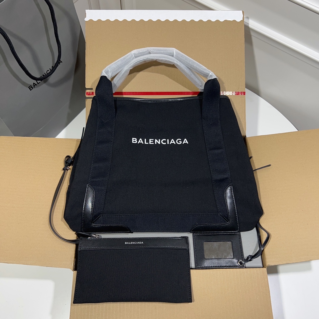 Balenciaga Women’s Navy Cabas Xs in Black | Balenciaga US