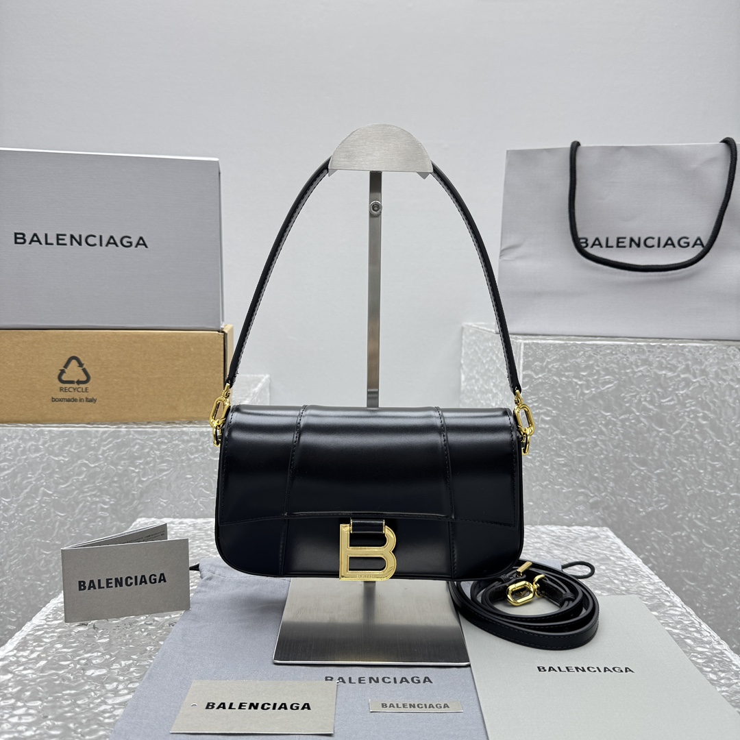 Balenciaga Women’s Hourglass Sling Bag Small in Black | Balenciaga US