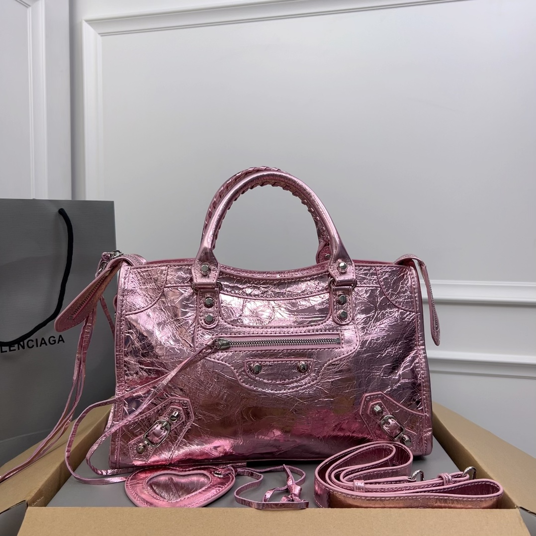 Balenciaga Neo Cagole City Bag Leather with Crystals XS
