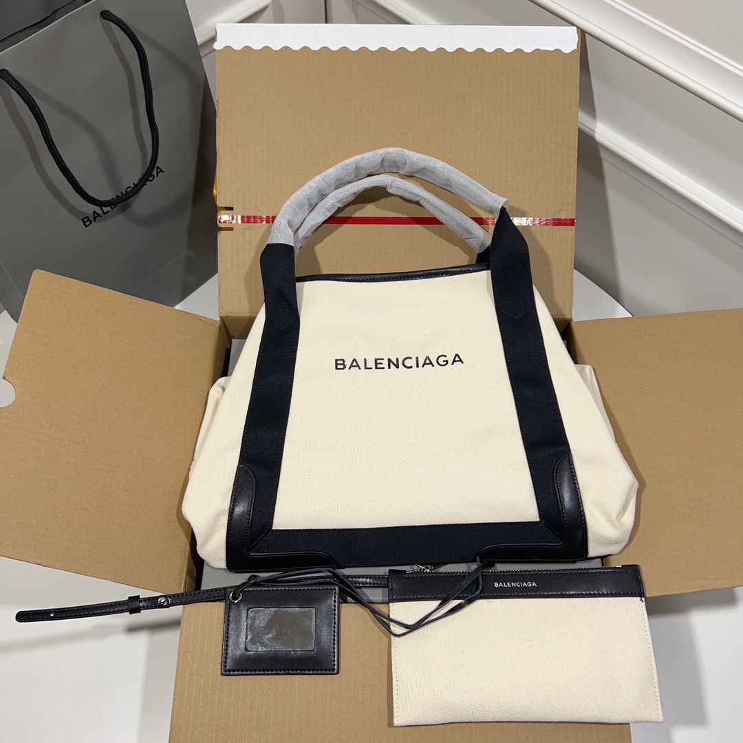 Balenciaga Navy Cabas Small Tote ‘Ivory’ 339933-210F3-9261Balenciaga 00219