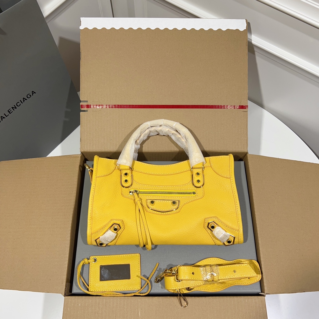 Balenciaga 2021 Neo Classic Mini Handle Bag – Yellow Mini