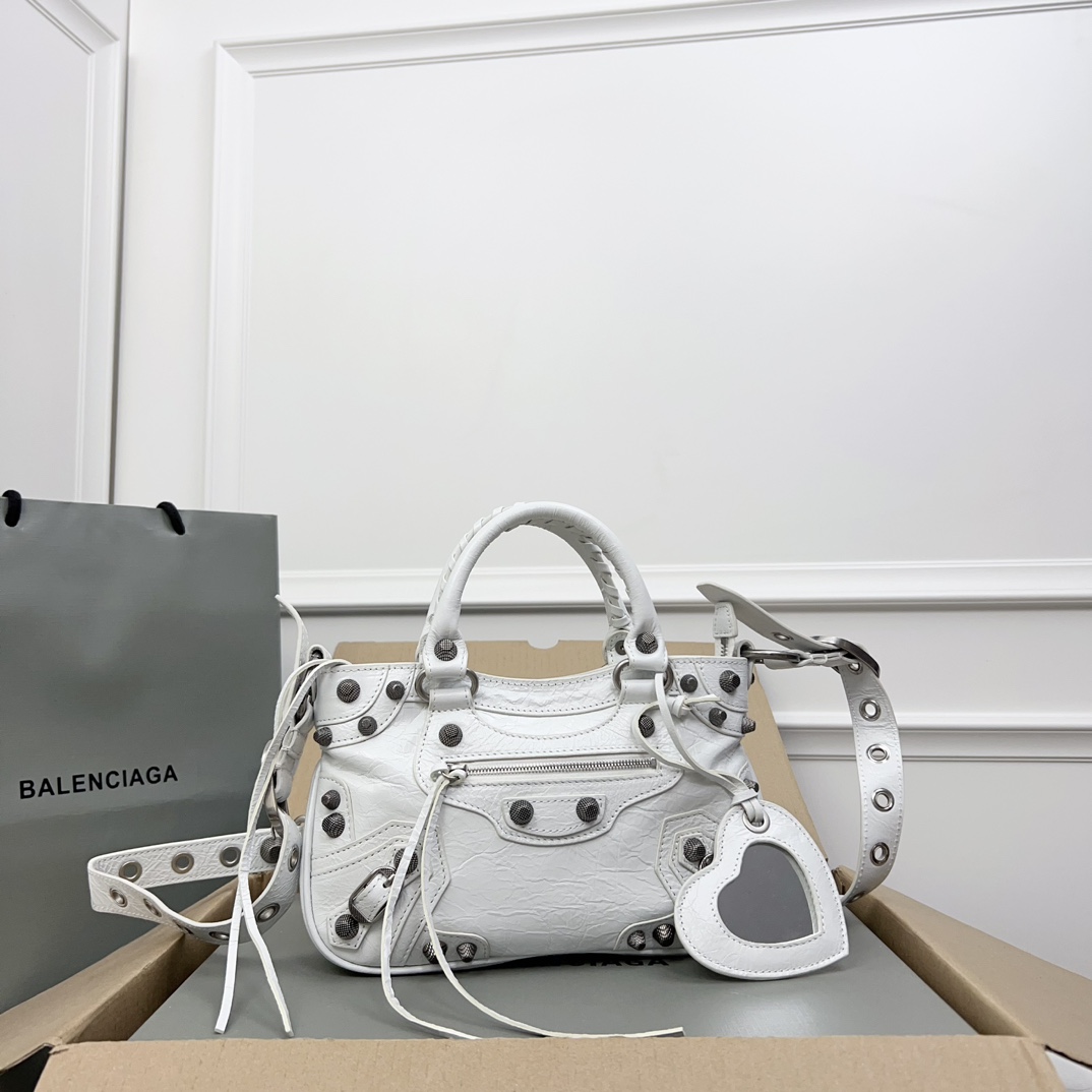 Balenciaga Small Neo Cagole Tote Bag | White |