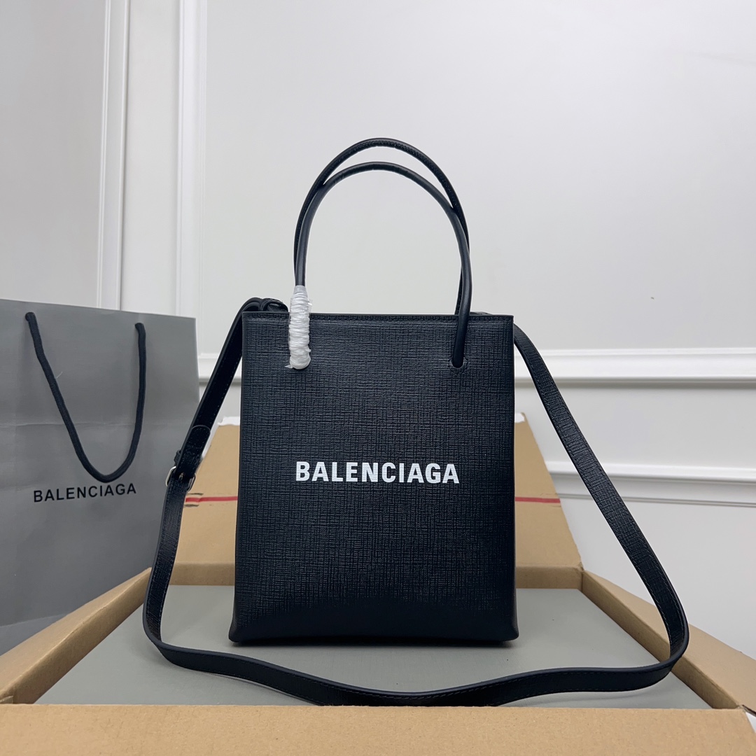 Balenciaga Black Perforated Leather Classic City Tote
