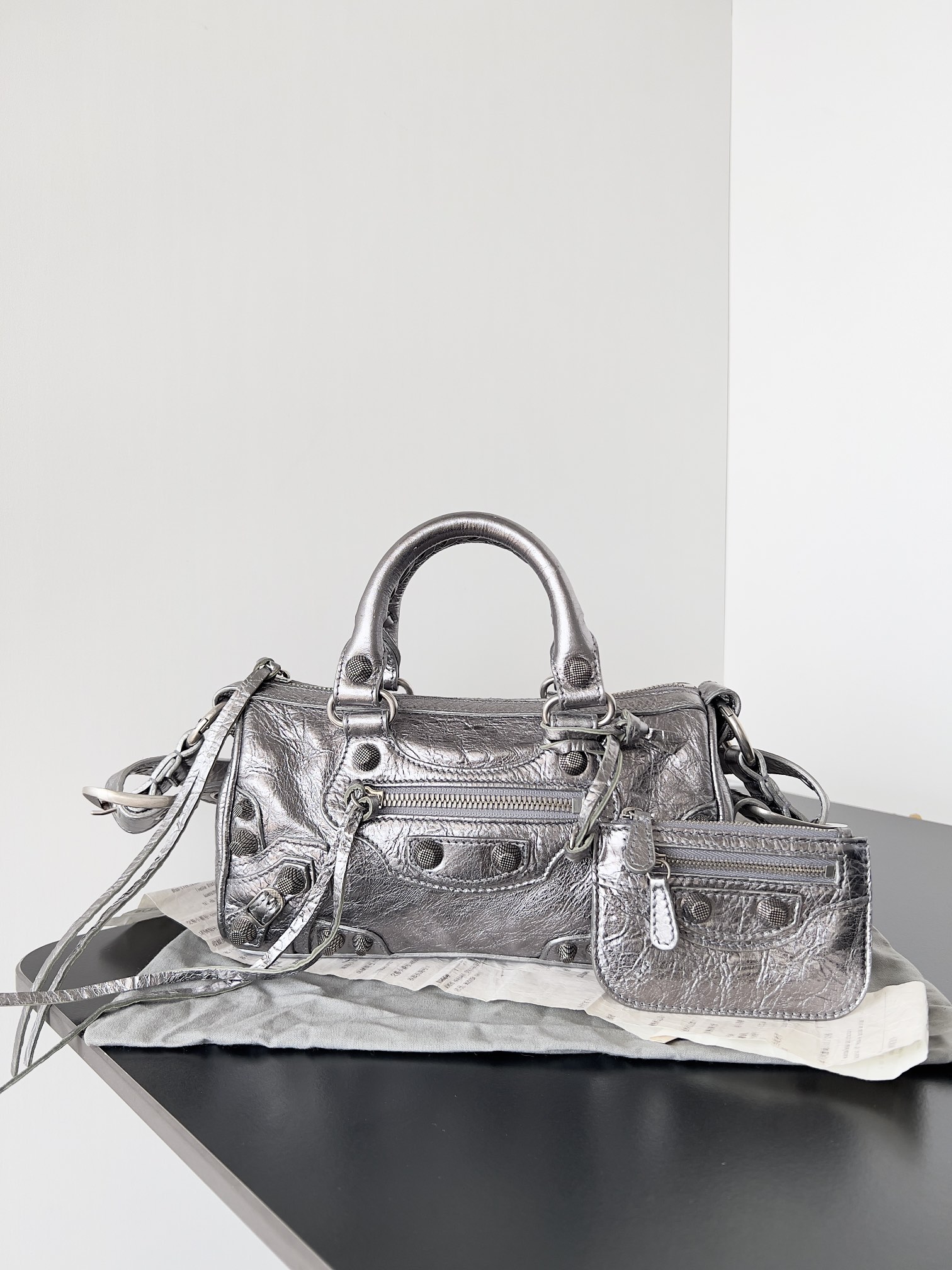 eBay Balenciaga Neo Kagol XS Handbag Rhinestone Silver