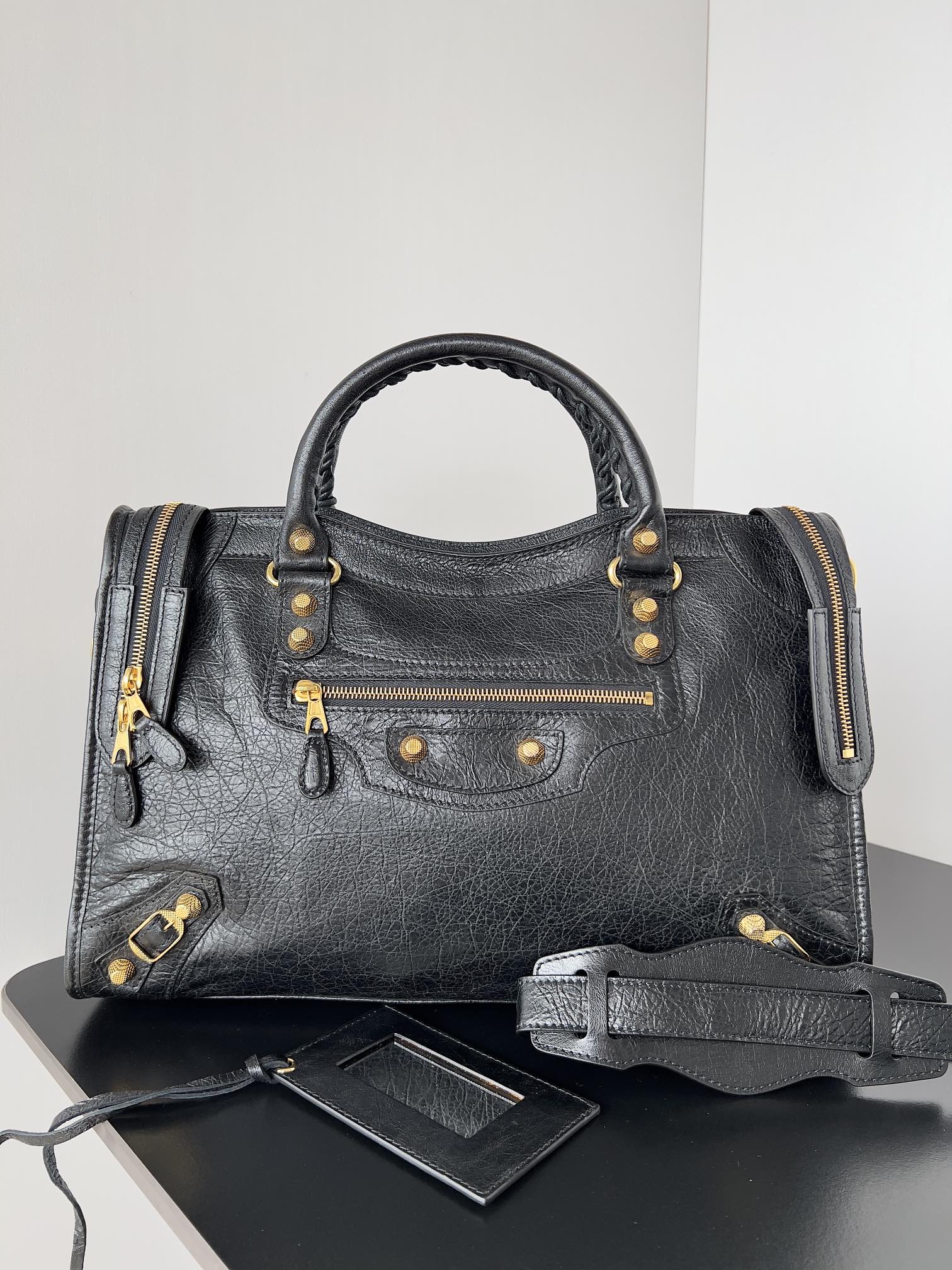 Balenciaga Pre-Owned 2015 Lambskin Motocross City Giant