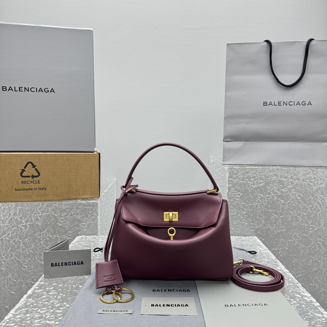 Balenciaga Women’s Rodeo Handbag Mini in Dark Burgundy | Balenciaga