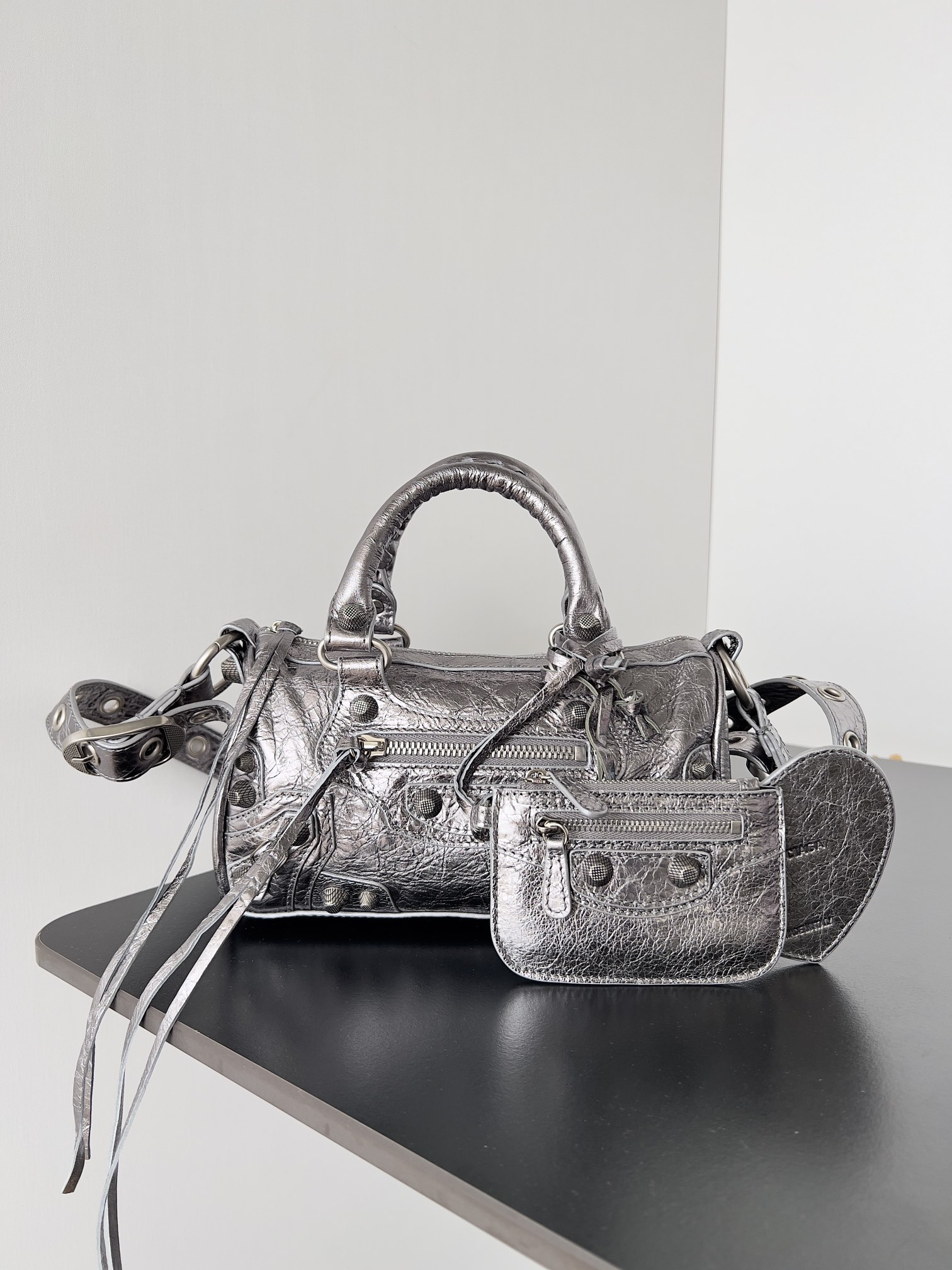 Balenciaga Le Cagole Mini Duffle Bag Metallized