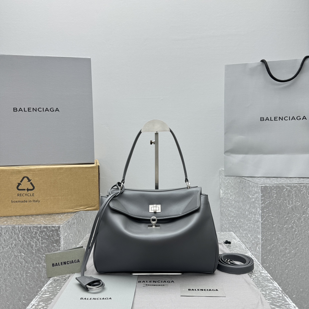 Balenciaga Rodeo Mini Leather Tote Bag in Black