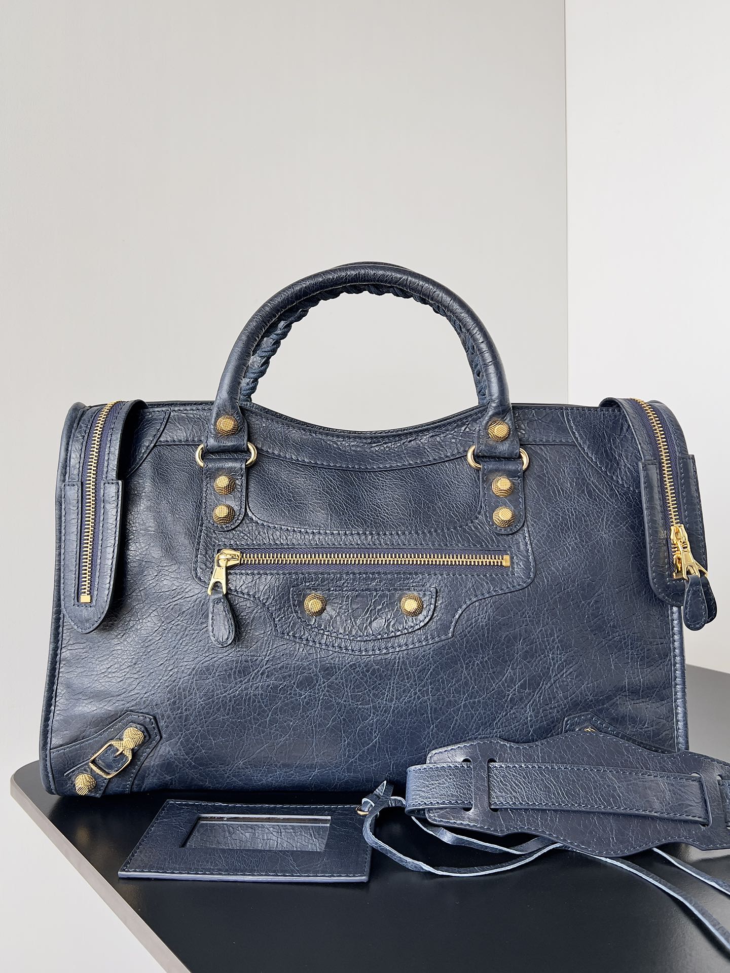 Balenciaga Leather Top Handle Bag – Blue Handle Bags,
