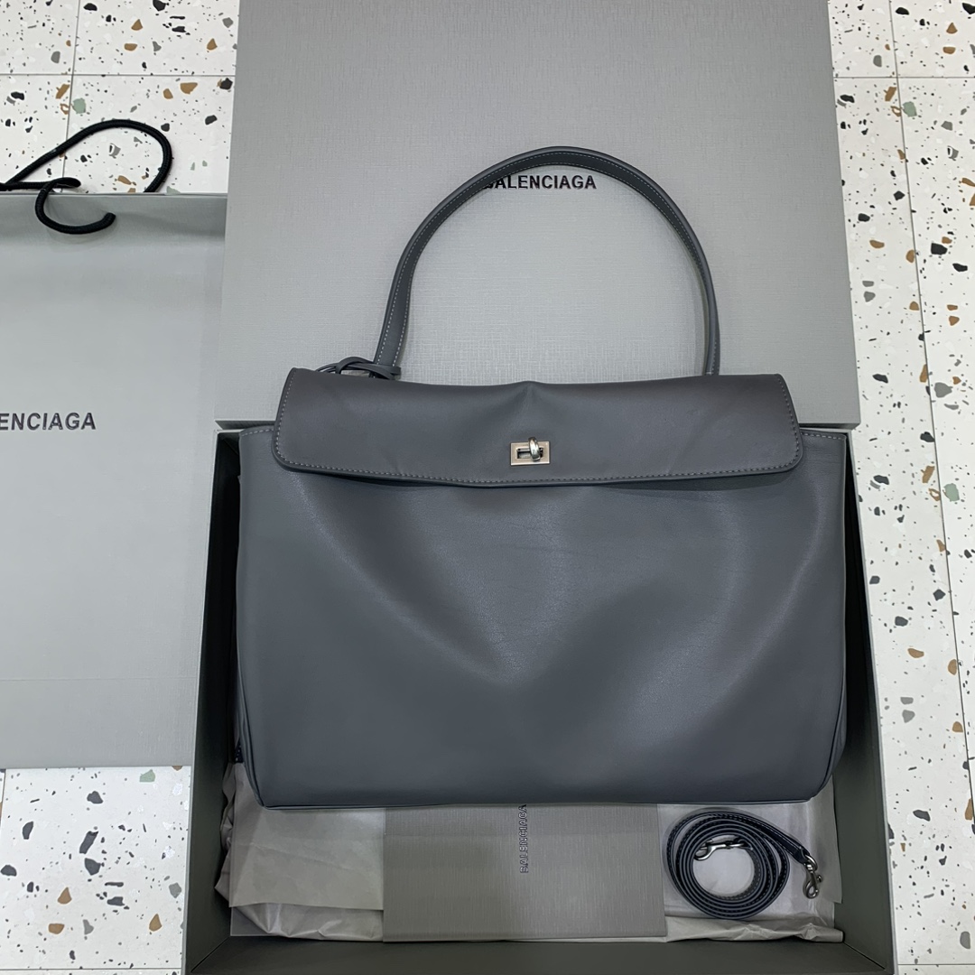 BALENCIAGA Natural Smooth Calfskin Medium Rodeo Top