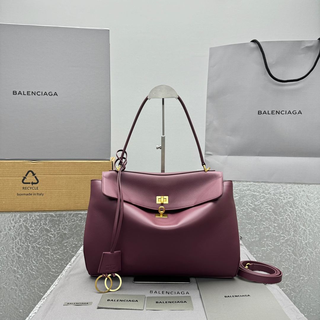 Balenciaga Women’s Rodeo Handbag Medium in Burgundy