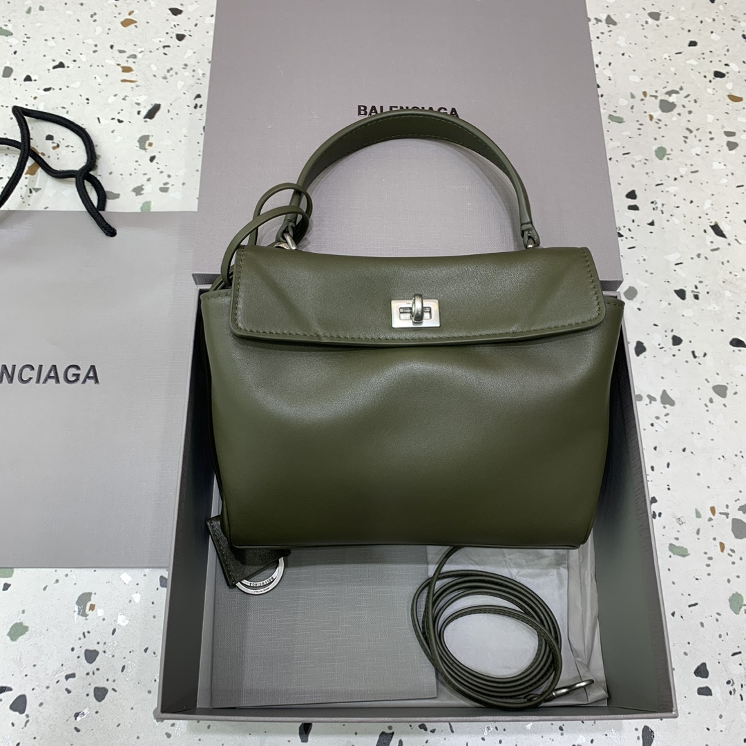Balenciaga Mini Rodeo Leather Shoulder Bag – Green | Editorialist