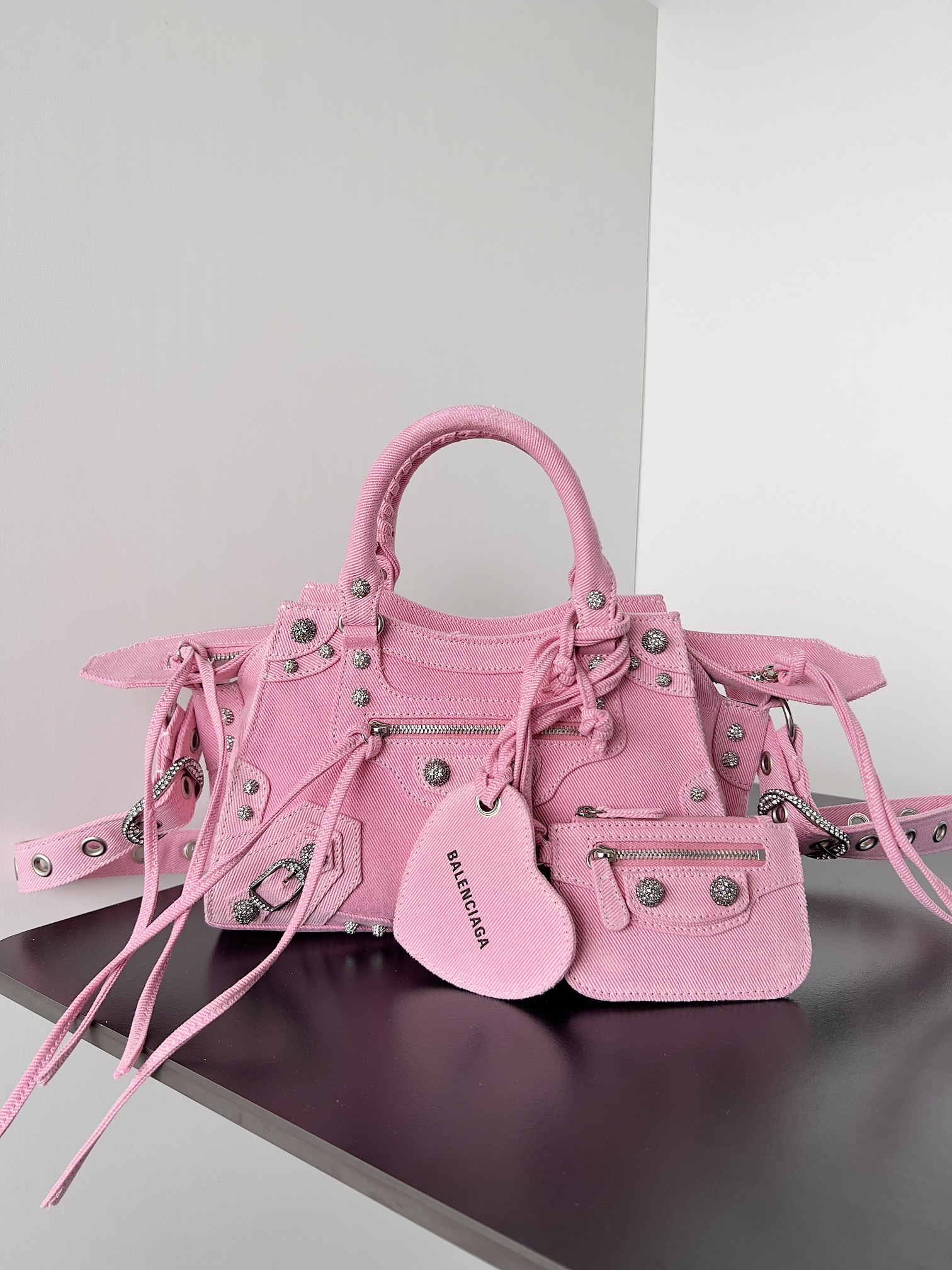 Balenciaga Sweet Pink Lambskin Leather Small Neo