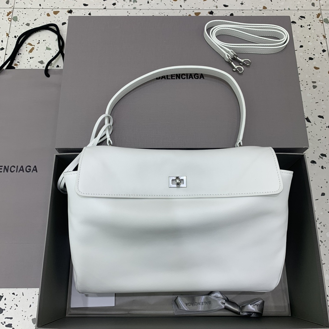 Balenciaga Women’s Rodeo Handbag Mini in White | Balenciaga US