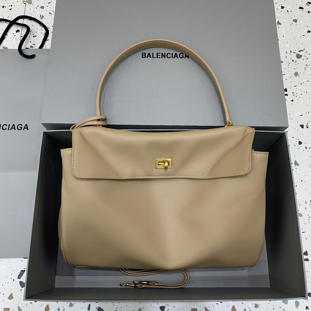 Balenciaga Women’s Rodeo Handbag Large in Latte | Balenciaga US