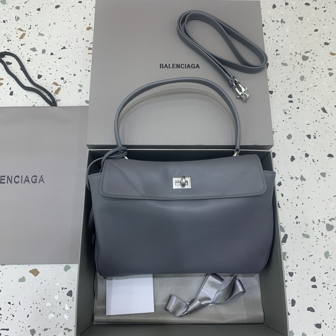 Balenciaga Women’s Rodeo Handbag Small in Cloud Grey | Balenciaga US