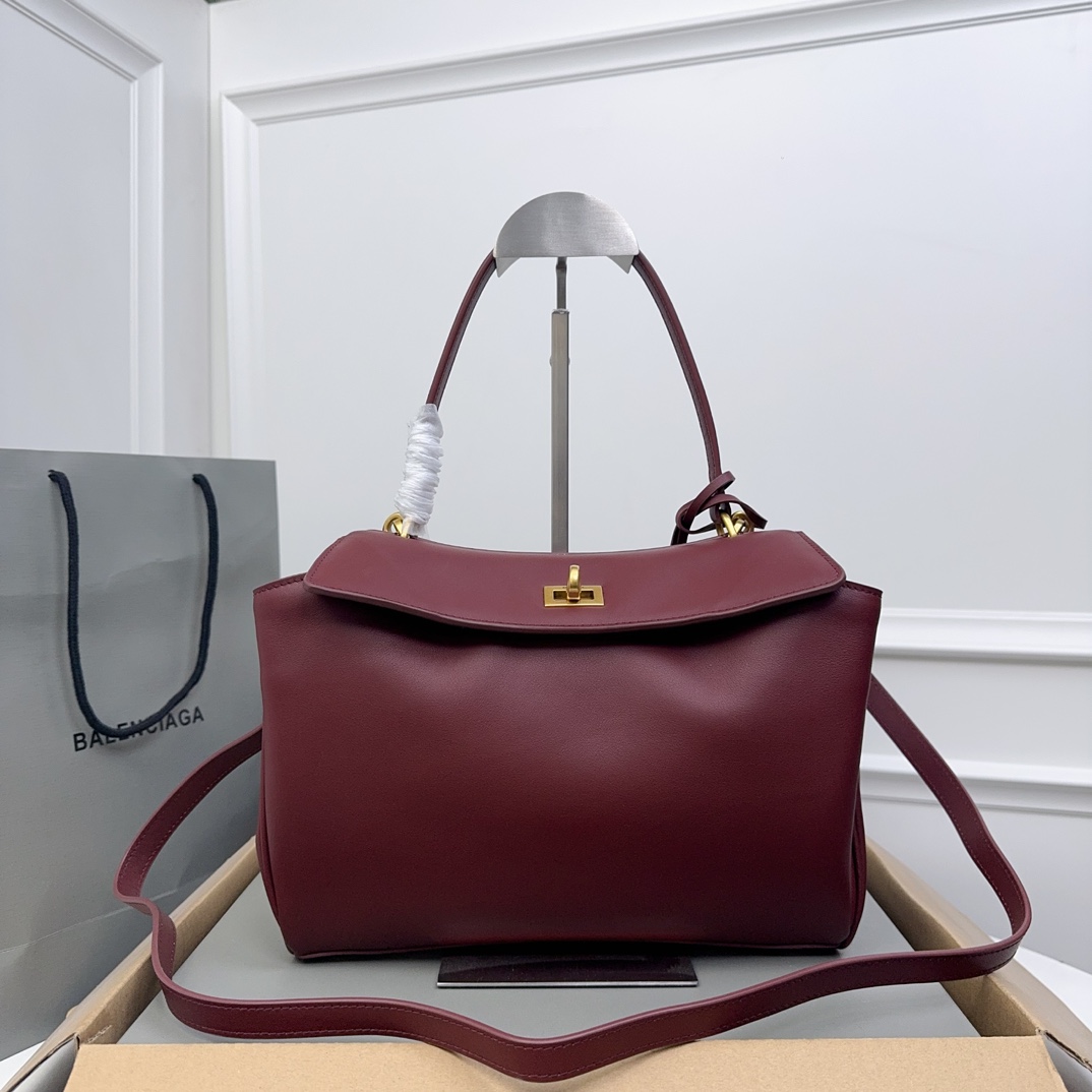 Balenciaga Women’s Rodeo Handbag Medium in Burgundy |