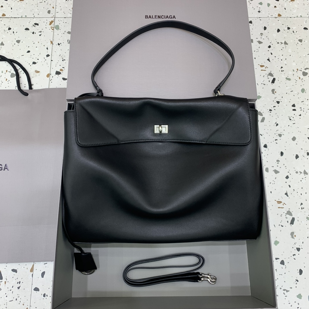 Balenciaga Women’s Rodeo Handbag Large in Black | Balenciaga US