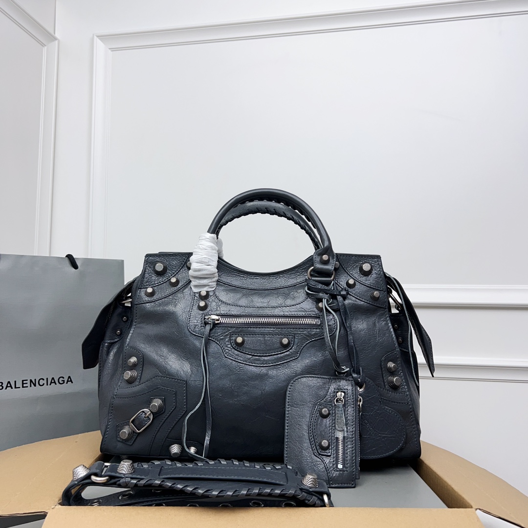 Balenciaga Neo Cagole City Small Handbag Dirty Effect