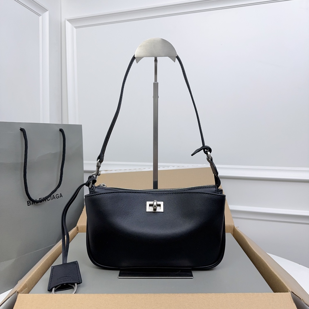 Balenciaga Mini Rodeo Leather Sling Pouchette |