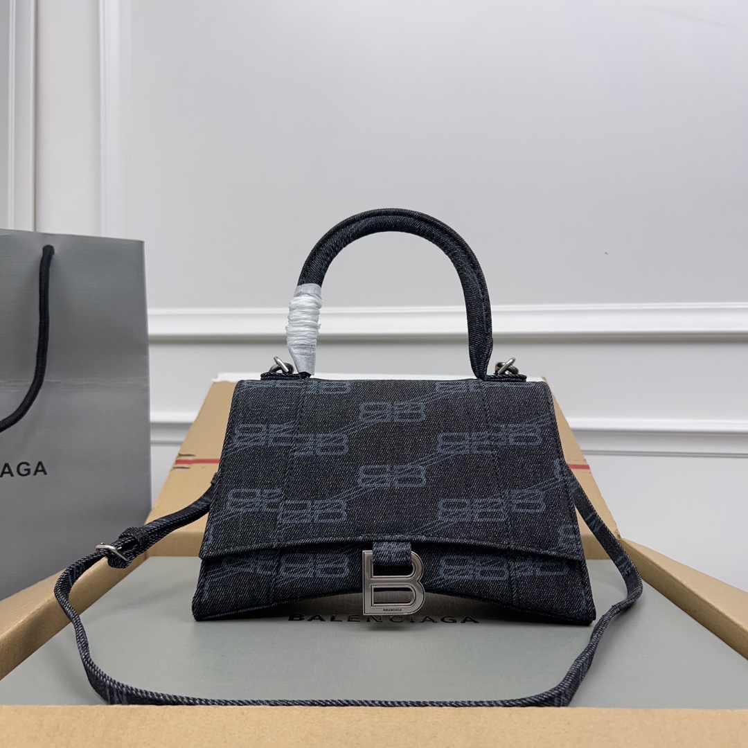 Balenciaga Hourglass Small BB Monogram Coated Canvas Top