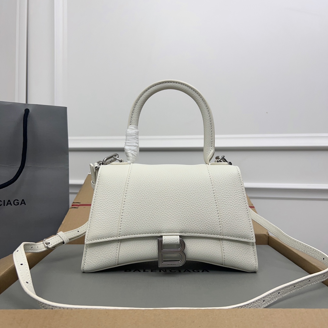 Balenciaga White Small Hourglass Bag Balenciaga