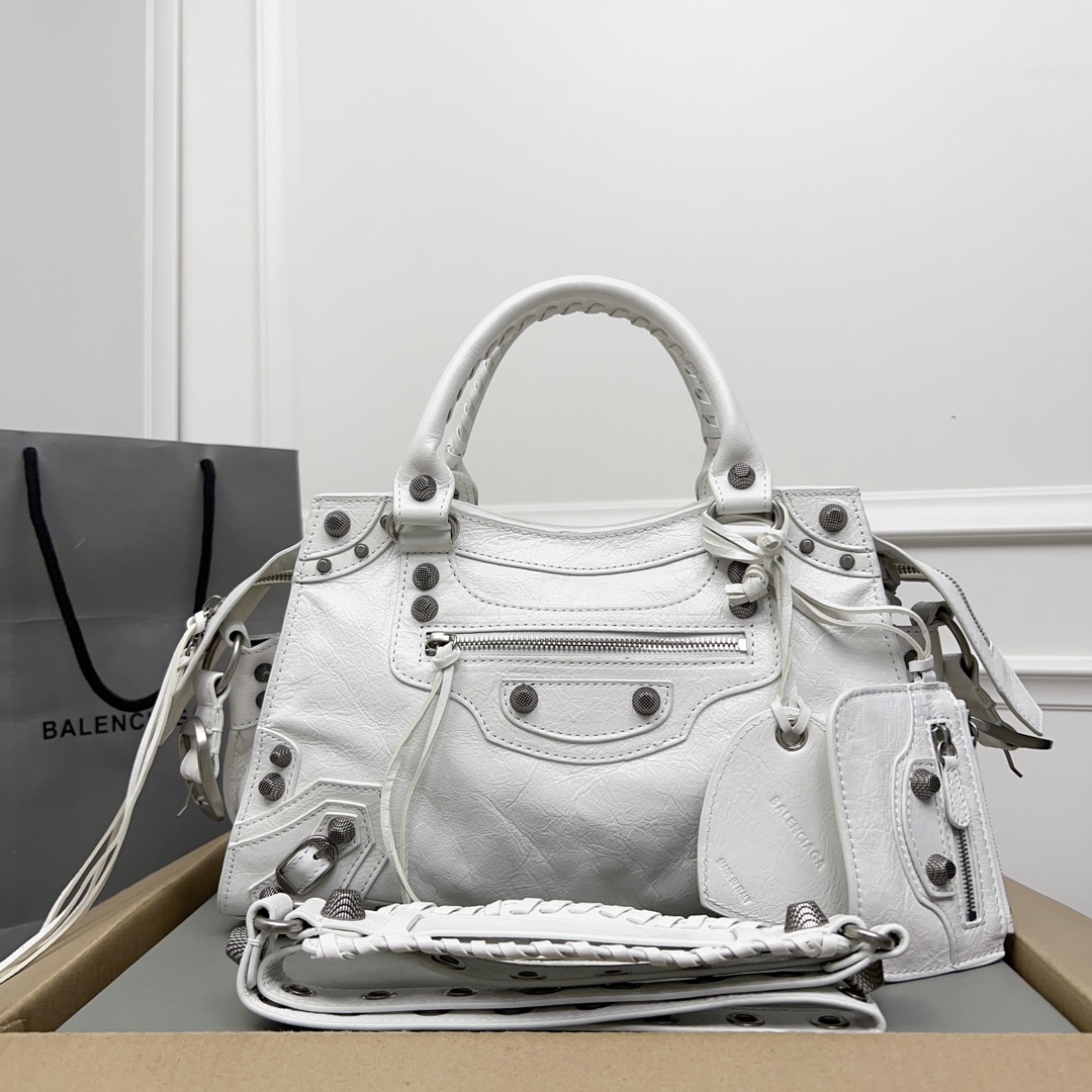Balenciaga Women’s Le City First Bag in White | Balenciaga US