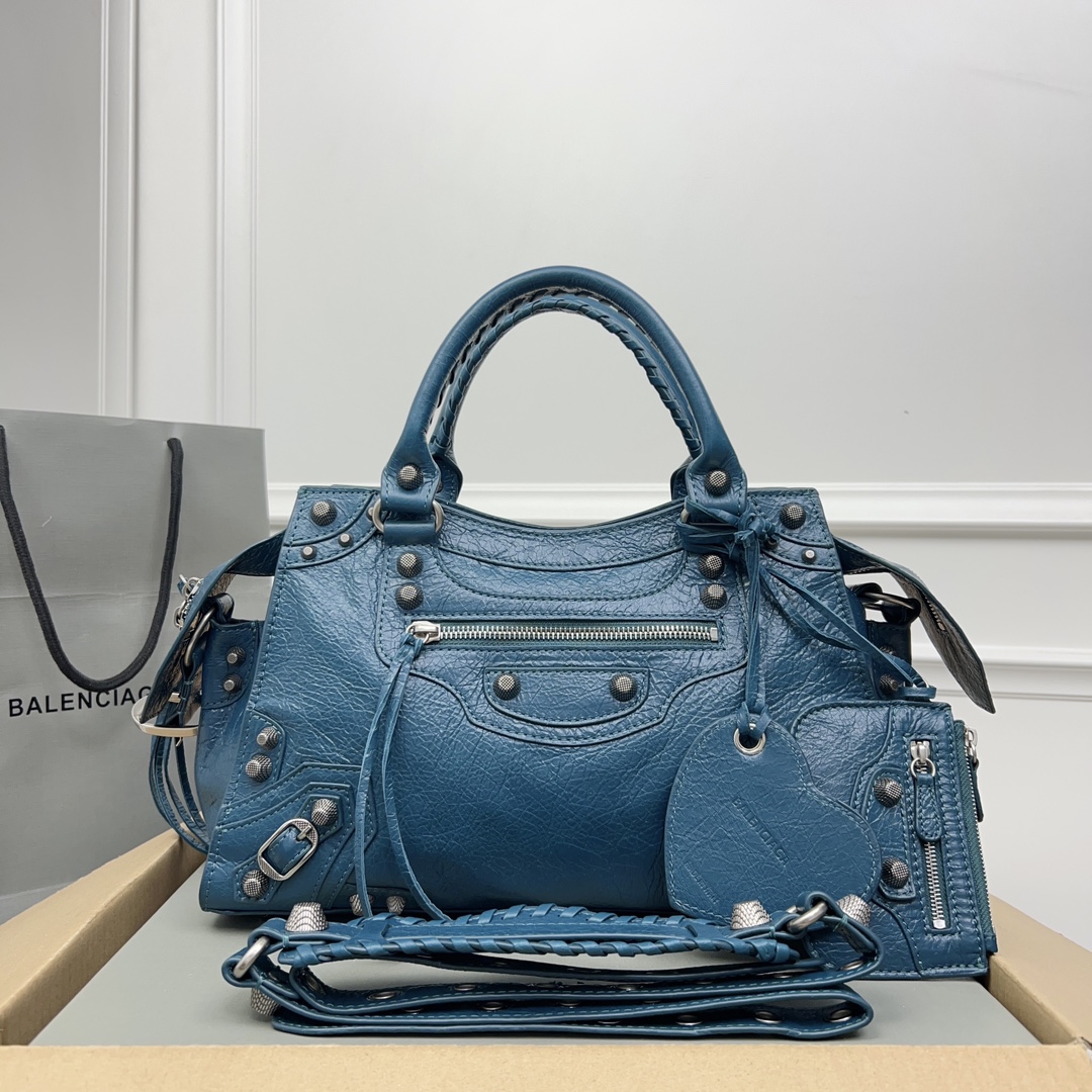 Balenciaga Classic City Leather Handbag Navy blue Balenciaga 00899