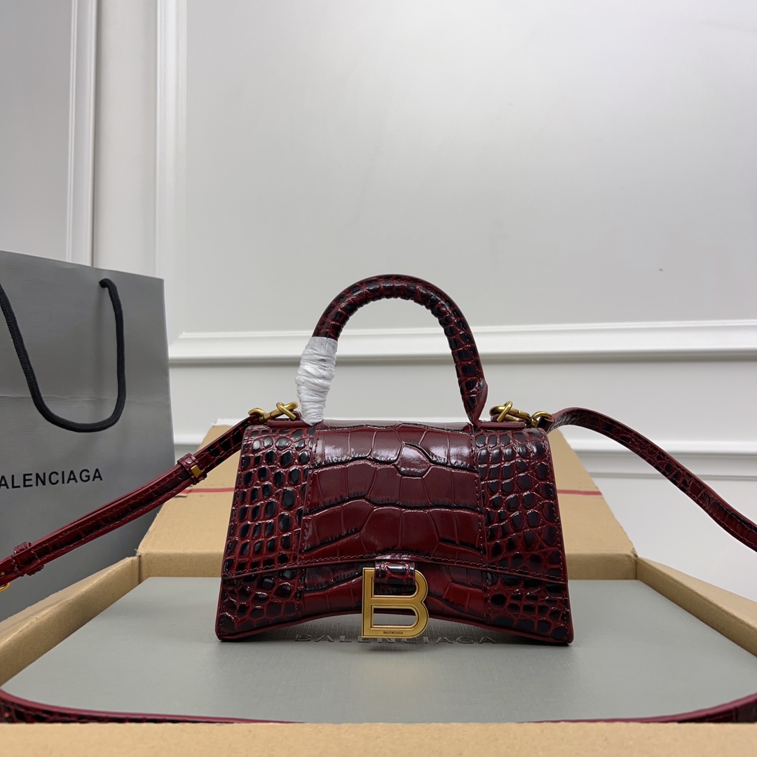Balenciaga Pre-Owned 2008 Small Croc Embossed Hourglas