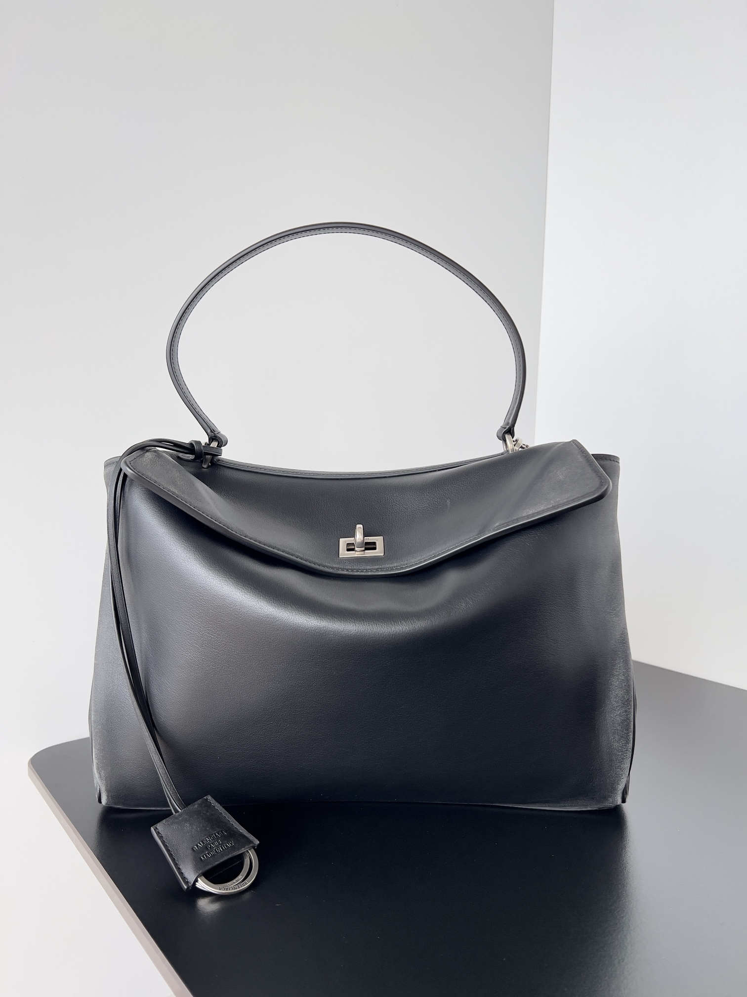 BALENCIAGA – Rodeo Medium Leather Top-Handle Bag