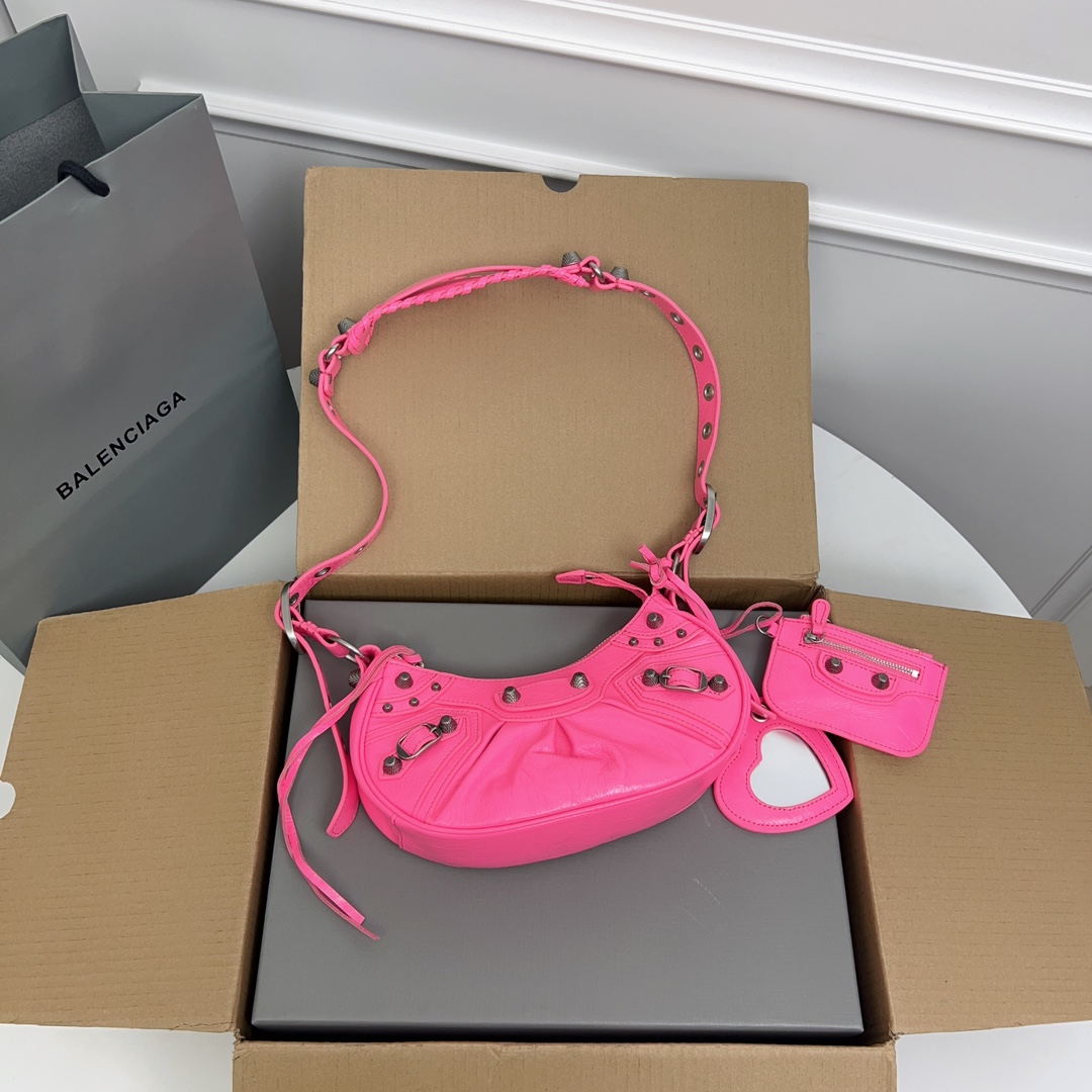Balenciaga Women’s Le Cagole Xs Shoulder Bag in Pink | Balenciaga US