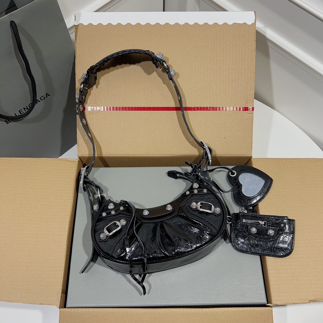 Balenciaga Le Cagole XS Lambskin Leather Shoulder Bag