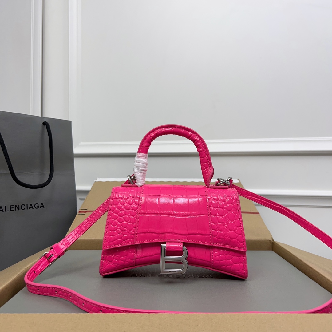 Balenciaga Hourglass XS Top Handle Bag – Pink Handle Bags