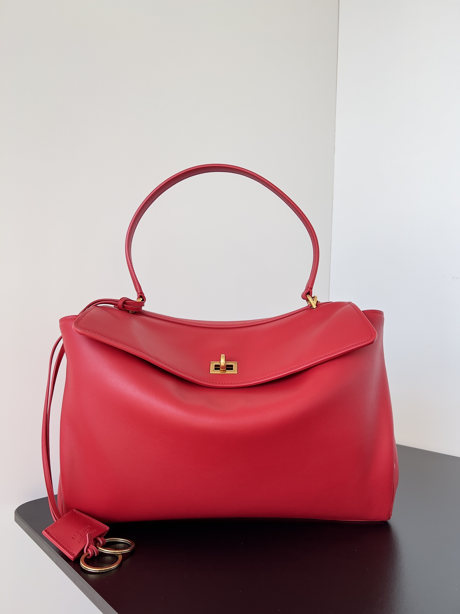 Balenciaga Women’s Rodeo Handbag Medium in Burgundy  red