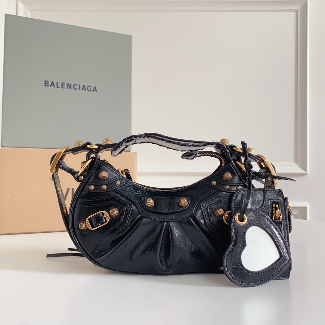 Balenciaga Le Cagole XS Shoulder Bag 671309-210F6-black