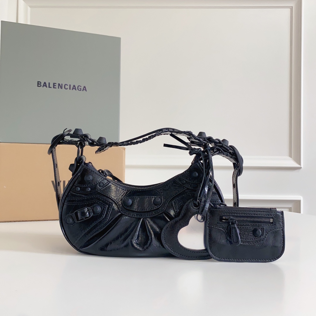 Balenciaga Extra-Small Leather Le Cagole Shoulder Bag |