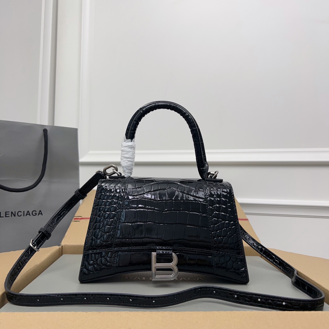 Balenciaga | Bags | Balenciaga Hourglass Leather Black |