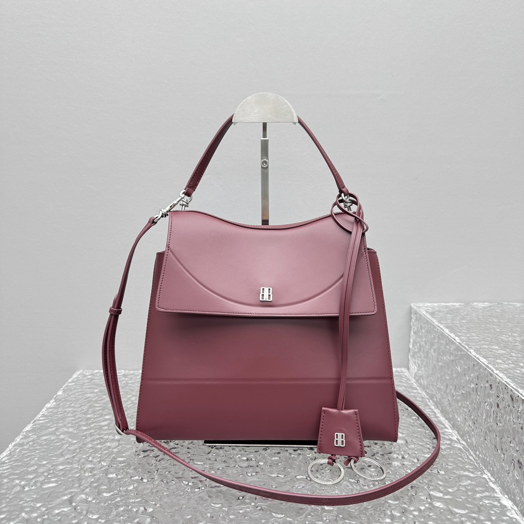 Balenciaga Women’s Nano Handbag Medium in Dark Burgundy