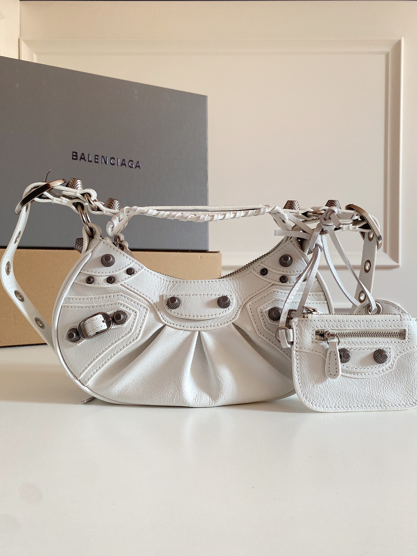 Balenciaga Leather Hobo Small 2023 w/ Tags – White Hobos,