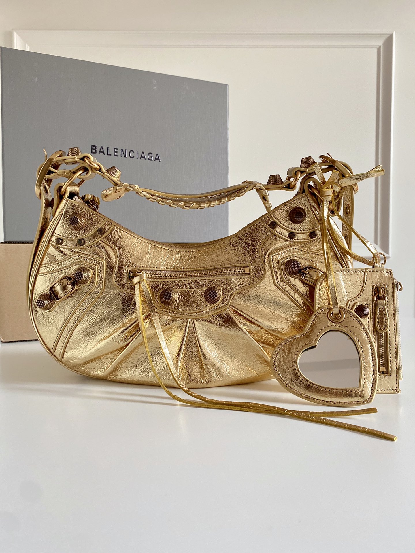 Balenciaga Le Cagole XS Shoulder Bag – Gold Shoulder