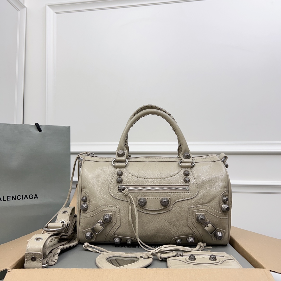 BALENCIAGA Shoulder Bag Neocagor XS Leather Beige