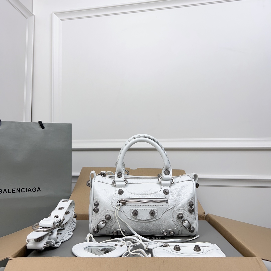 Balenciaga Women’s Le City Bag Small in Light Grey | Balenciaga US