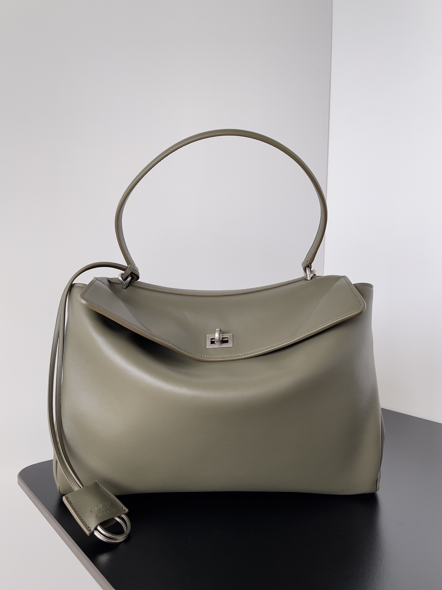 Balenciaga Leather Top Handle Bag Small – Grey Handle Bags,
