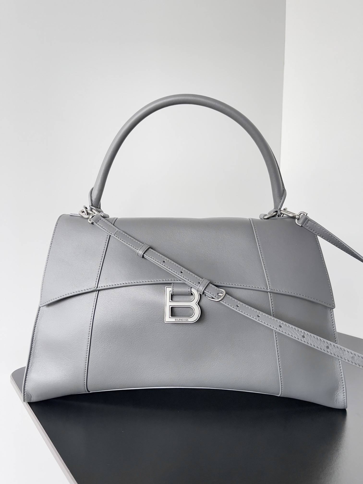 BALENCIAGA Metallic Soft Textured Calfskin Small